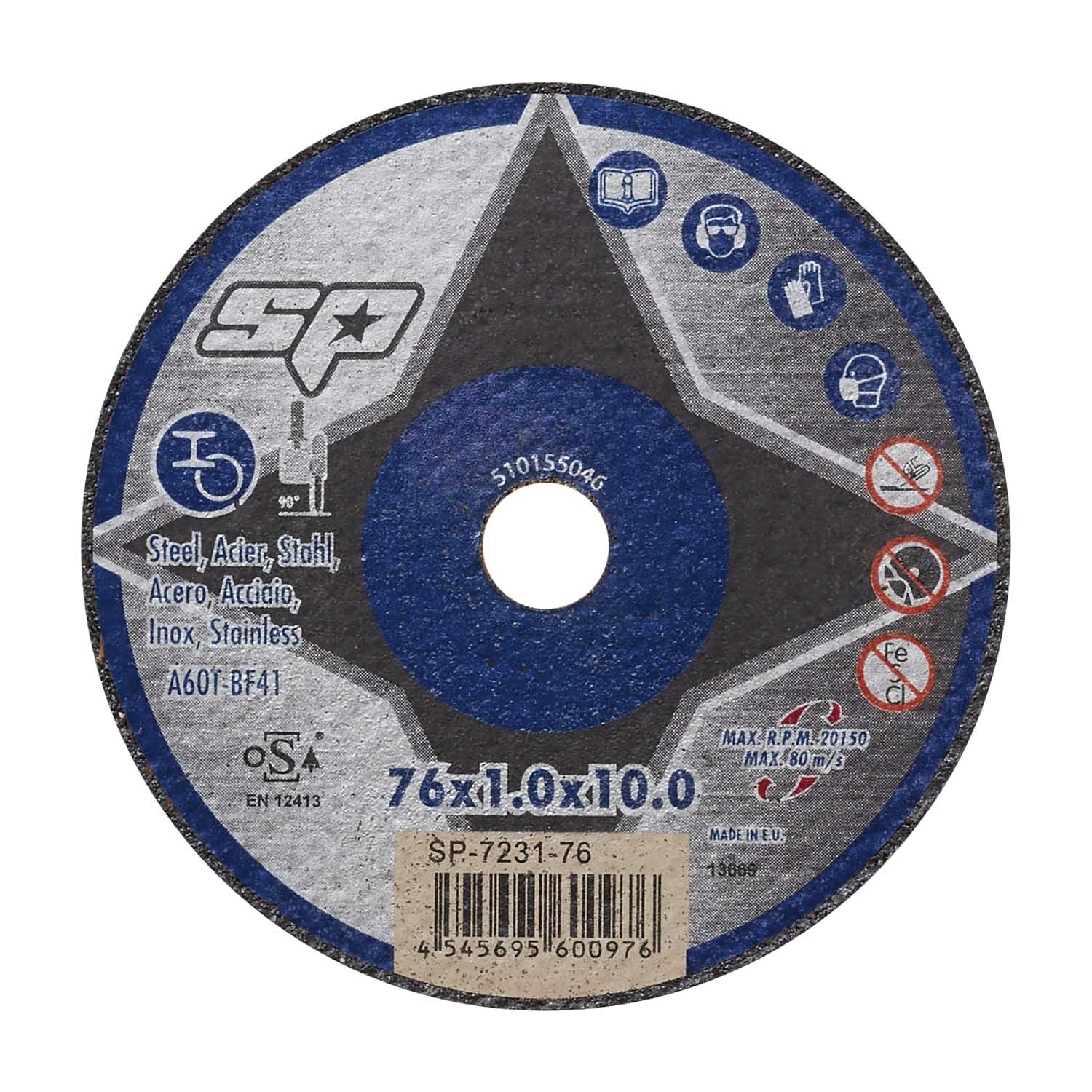 Φ76切削砥石「黒い武蔵」（5枚入） No.SP-7231-76 | 製品情報